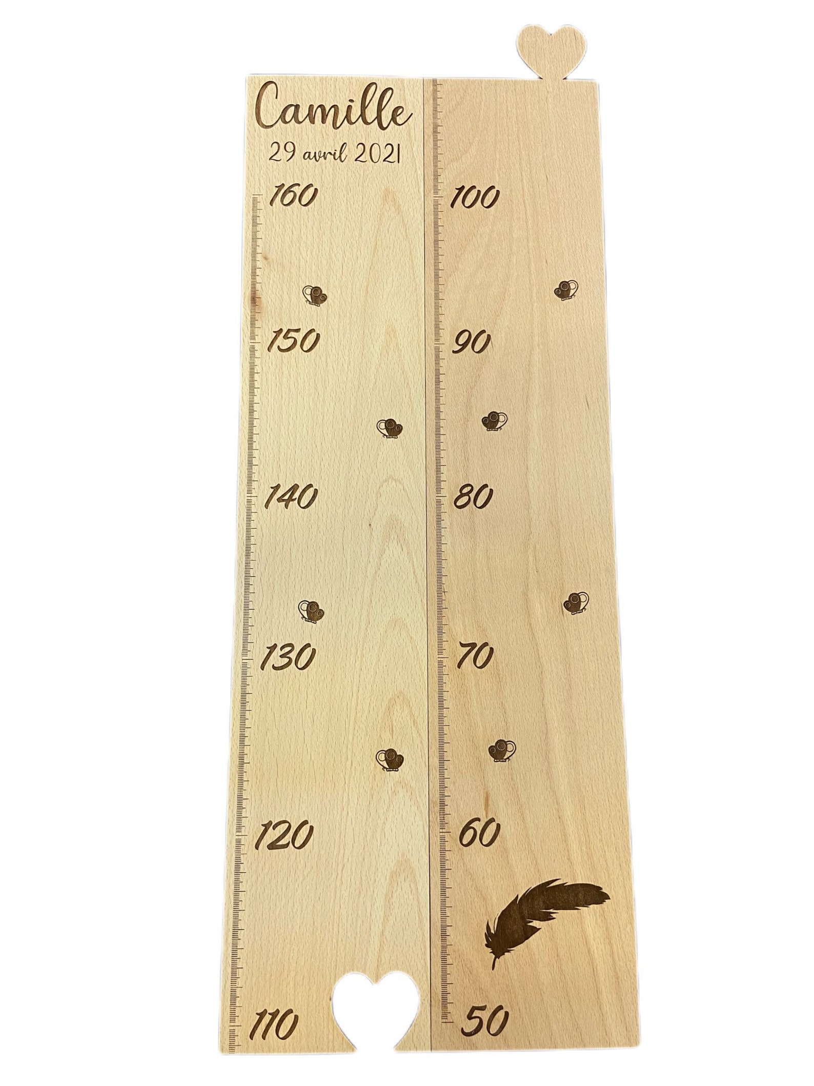 Toise en bois personnalisable pour enfant idée cadeaux noël Etsy