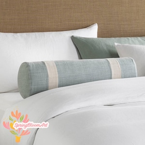 Linen Bolster Cushion Cover Mix Colors, Sofa Bolster Cover, Outdoor Long Bolster Cover, Linen Pillowcase, Bolster Pillowcase, ONLY COVER!