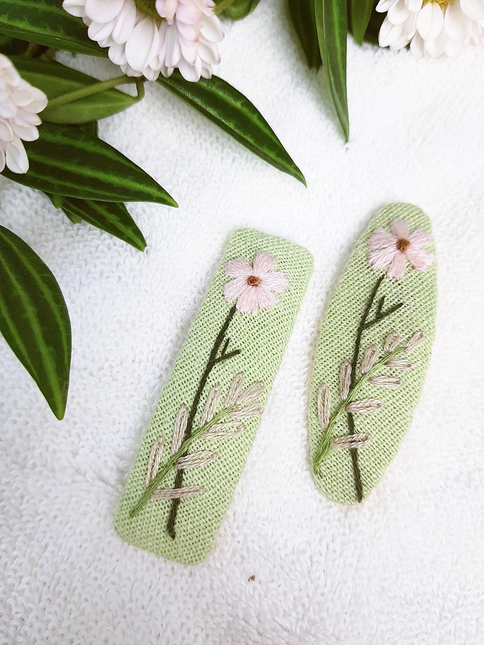 Hand Embroidery Hair Clip Embroidered Hair Clip for Girl Etsy
