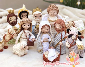 Crochet Nativity Scene, Baby Jesus Crochet, Three Wise Men, Nacimiento Crochet, Catholic Baby Gift, Baptism Gift, First Communion Gift