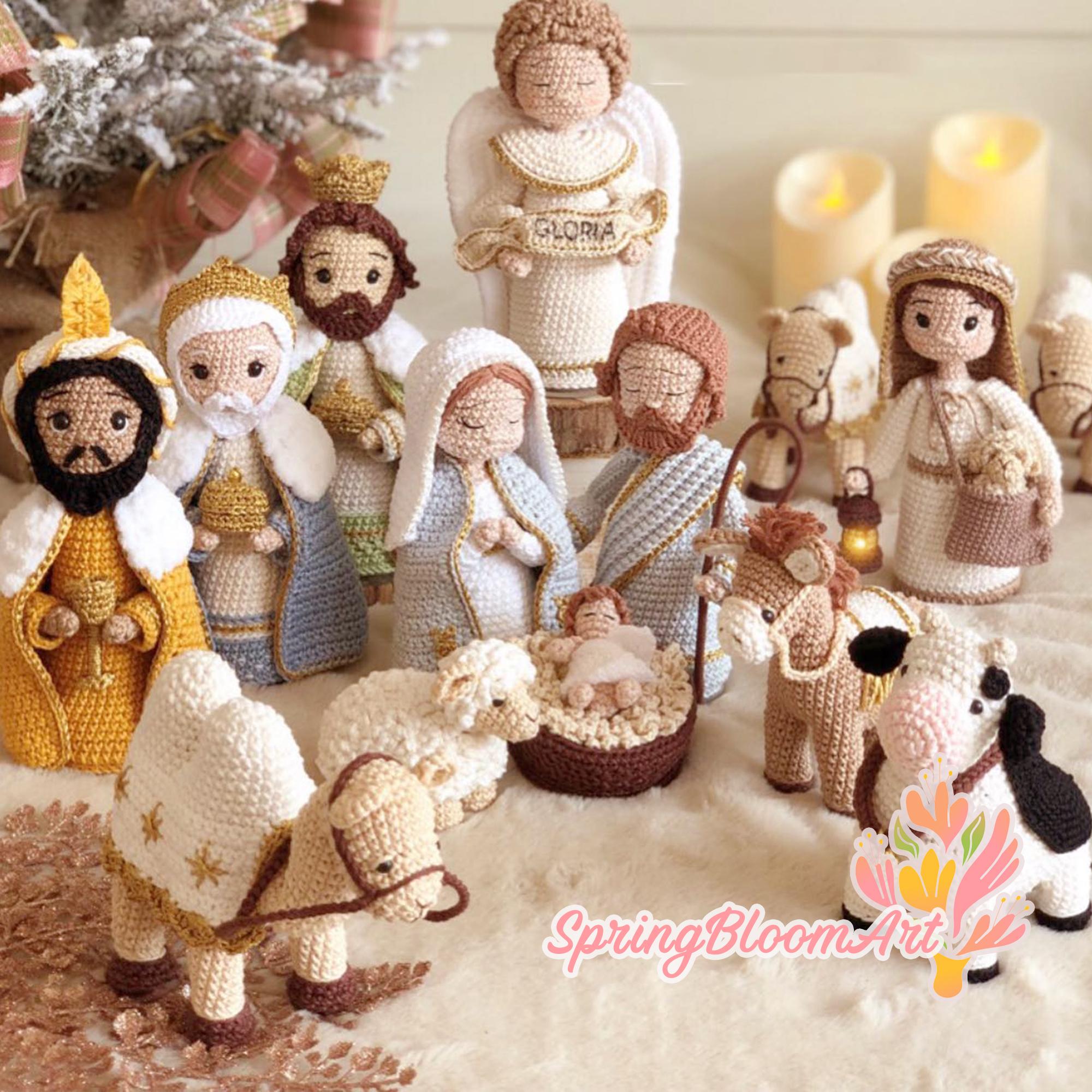 Nativity Set Crochet, Holy Family Nativity Scene, Amigurumi