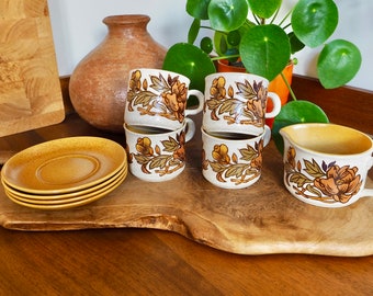 Vintage Palissy Royal Worcester Cups And Saucer Set KISMET DESIGN