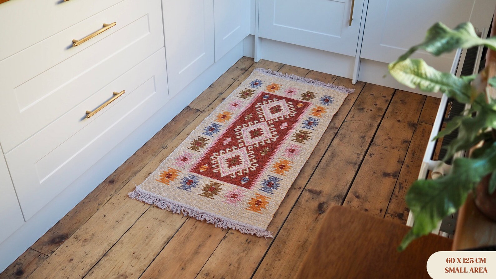 Rust Earth Cream Turkish Kilim Area Rug / Turkish Rug / Ikat Rug ...