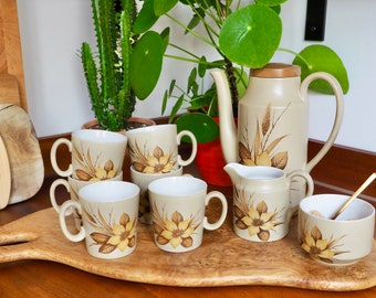 Vintage Coffee/Tea Set - Contrast English Ironstone Tableware by Washington Stafforshire Pottery