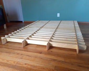 Birch Block BED FRAME - Low Profile