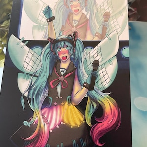 Miku mini print 7x5 inch