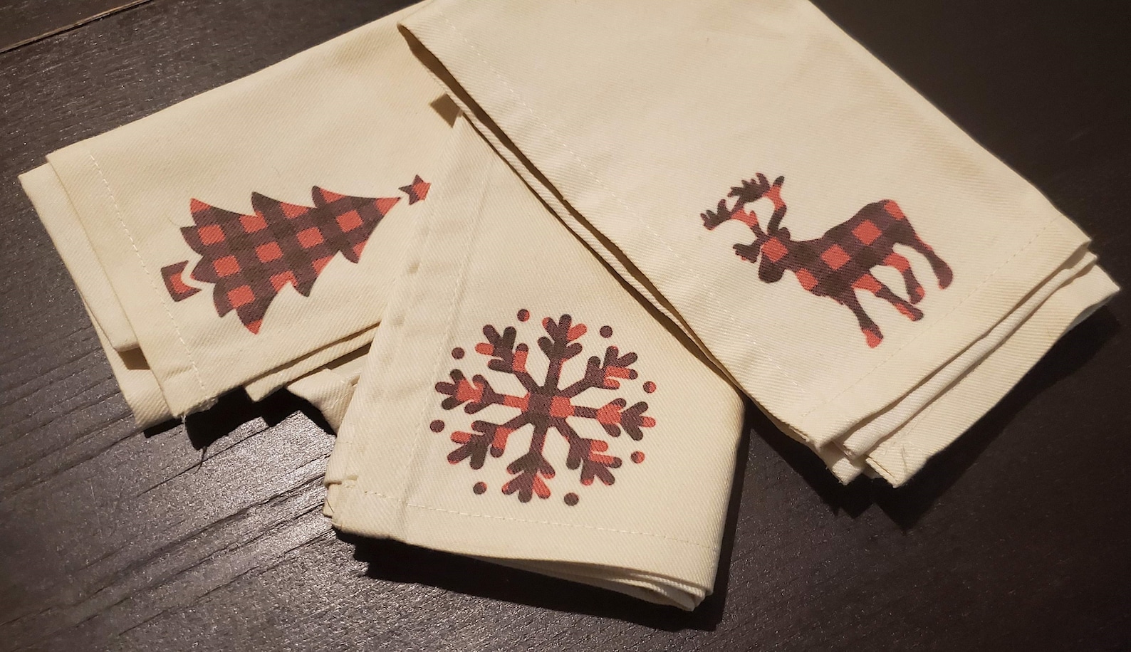 4PACK Christmas holiday cloth napkins Etsy