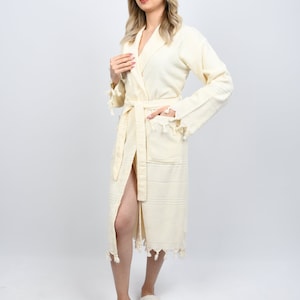Personalized Robe, Wedding Gift Robe, Turkish Bathrobe, Organic Cotton Gown, Morning Cloths, Soft Pajamas, Chic Beach Dress, Bathrobe 301