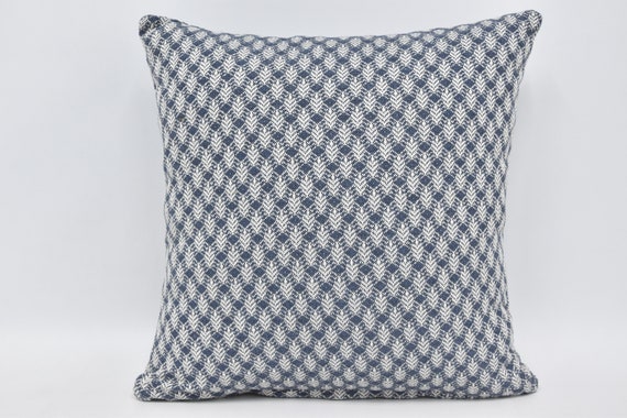 Towel Pillow, Turkish Towel Pillow, Turkish Pillow, Polka Dot Case, Double Sided Pillow, Blue Pillow, 16X16 Cushion, 1650