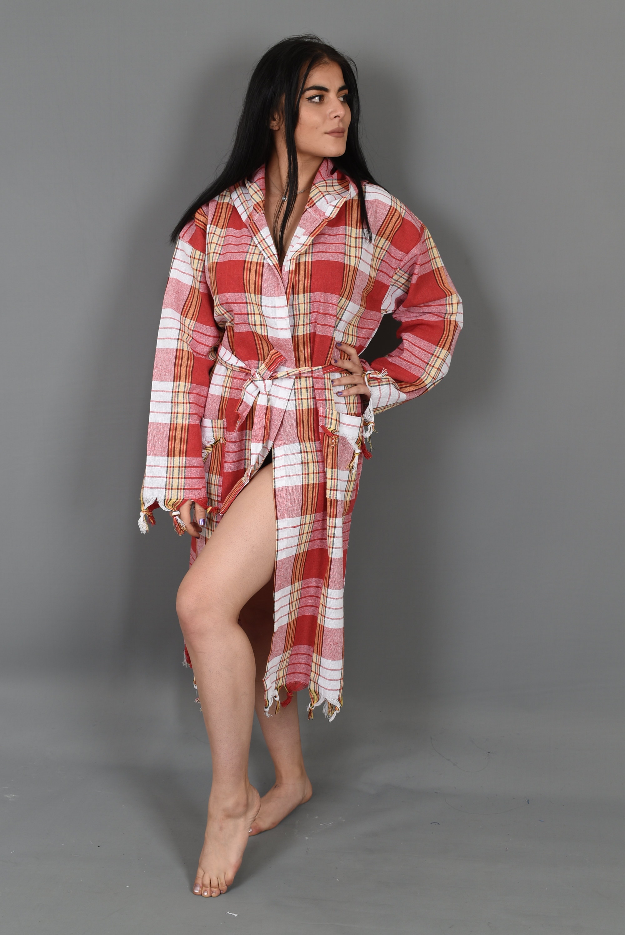 RED Plaid Bathrobes Robes Hotel Robe Robes Bridesmaid Etsy Australia