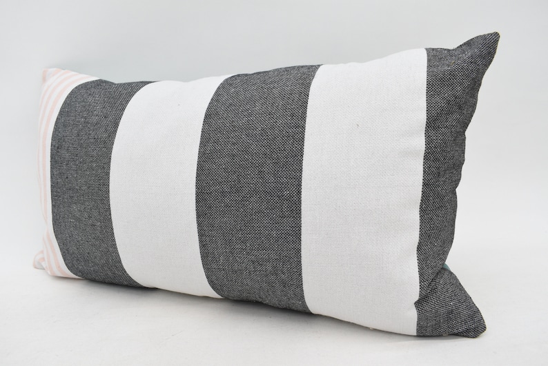 12x22 Pillow Cover Living Room Pillow Striped Pillow Outdoor Pillow Turkish Pillow Cushion Cover Mn30x55-45 Handmade Pillow 30x55 cm