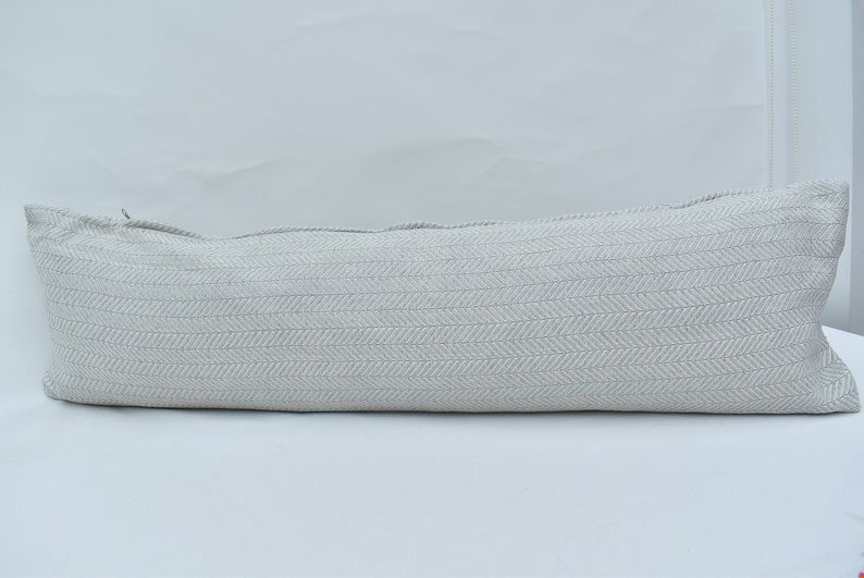 Sofa Cushion Turkish Pillow Double Sided Pillow Gray Chevron Pillow Mn30x107-70 12x42 inches Pillow Organic Cotton Pillow Soft Pillow
