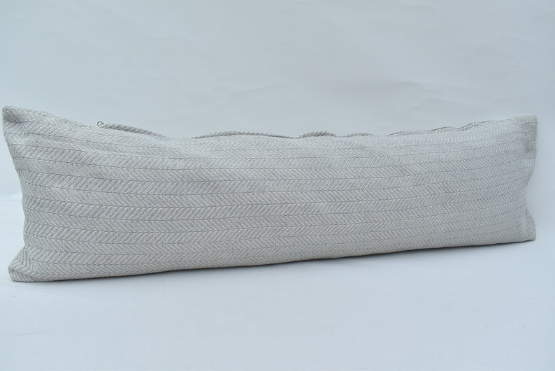 Sofa Cushion Turkish Pillow Double Sided Pillow Gray Chevron Pillow Mn30x107-70 12x42 inches Pillow Organic Cotton Pillow Soft Pillow