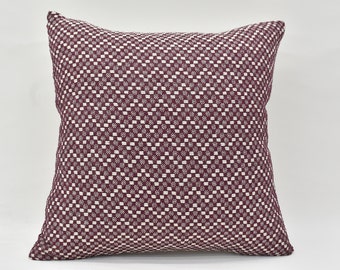Soft Cotton Pillow, Burgundy Pillow Cover, Turkish Pillow, 18x18 inches Pillow, Bathroom Pillow, Turkish Towel Pillow, Cushion Mn45x45-275