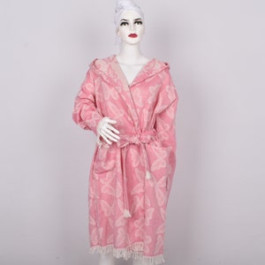 Organic Turkish Bathrobe, Housecoat, Bridesmaid Robes, Boho Morning Gown, Turkish Robe , Turkish Kimono, Cotton Beach Robe, Hooded Bathrobe