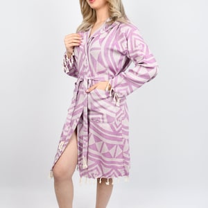 Personalized Robe, Wedding Gift Robe, Turkish Bathrobe, Organic Cotton Gown, Morning Cloths, Soft Pajamas, Chic Beach Dress, Bathrobe 251