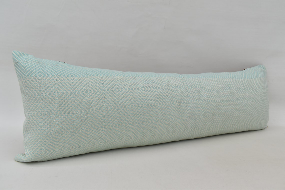 Outdoor Pillow 40x120 cm Turquoise Blue Pillow Large Lumbar Etsy