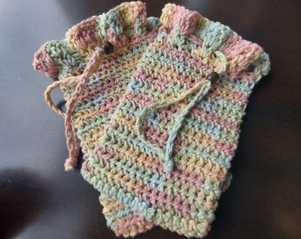Handmade 100% Cotton Crochet Bath Mitt - Multiple Colors - 8 inch x 5 inch