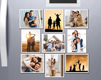 Personalized Photo Magnets, Flexible Fridge Decor, Anniversary Gift
