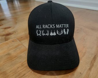All Racks Matter Hat | Funny Hunting Hat | Adjustable Outdoor Cap | Deer Hunting Gift | Trucker Hat