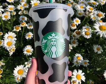 Custom/Personalized Cow Print Starbucks Cup