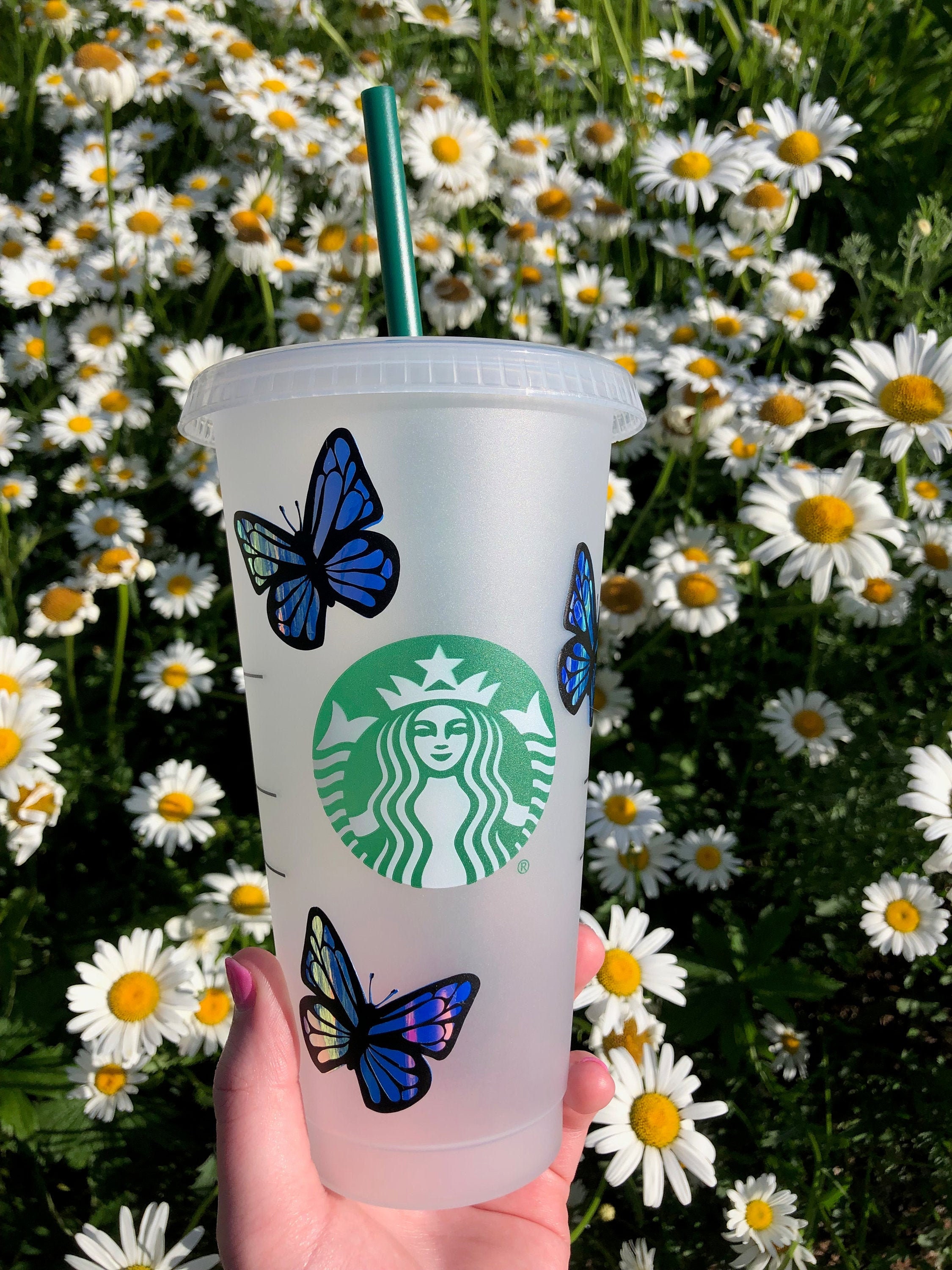 Custom/Personalized Butterfly Starbucks Cup