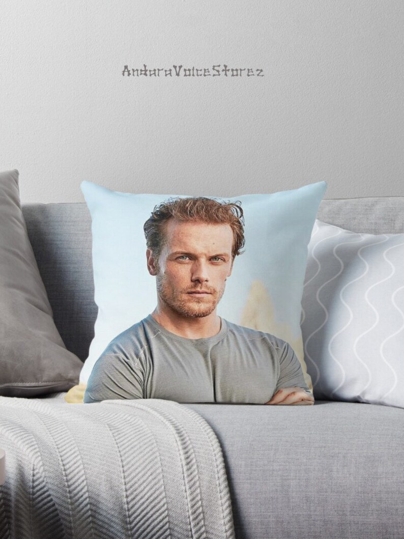 Sam Heughan Art Throw Pillow Cases Jamie Fraser Pillow Cover Etsy