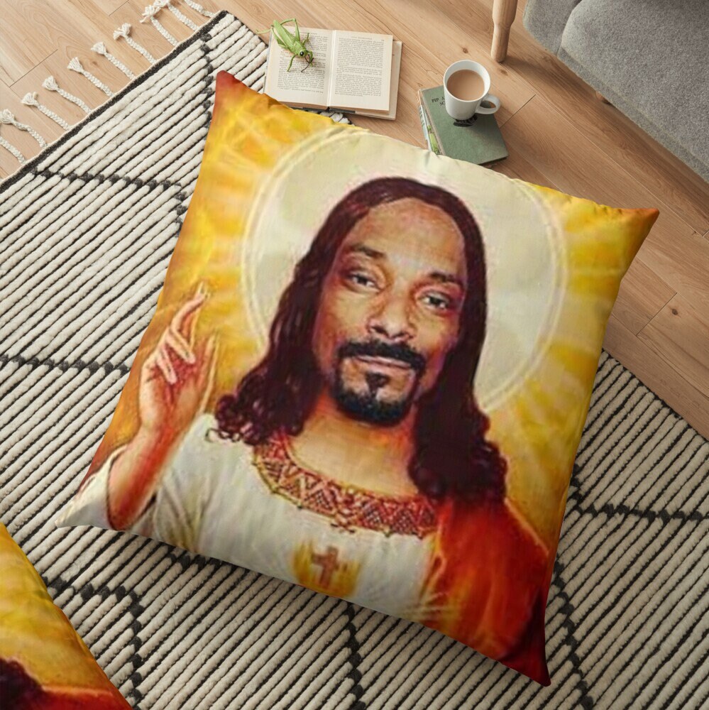 Snoop Dogg Goes Jesus Floor Pillow Case Snoop Dogg Rapper Etsy