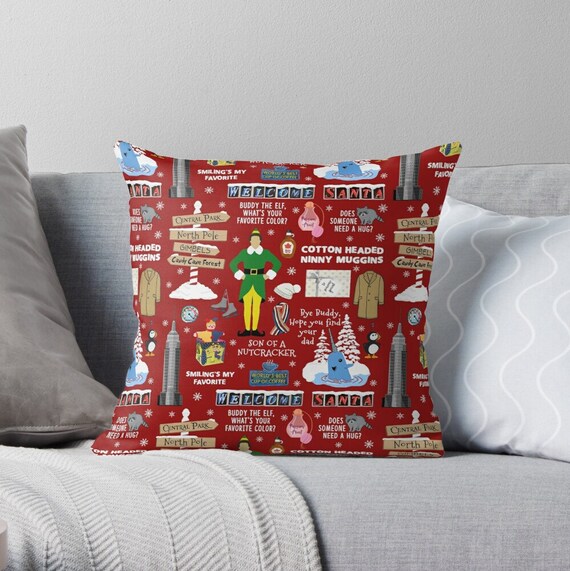 Buddy The Elf Collage Pillow Cases Elf Movie Pillow Cover Etsy