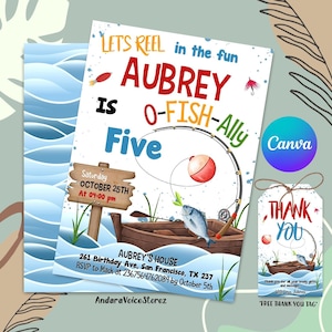 Angeln-Geburtstagseinladung, bearbeitbares Angeln einladen, O-Fisch-Verbündeter Junge, druckbare Kinderangeln-Party, Gone Angeln-Thema, INSTANT DOWNLOAD