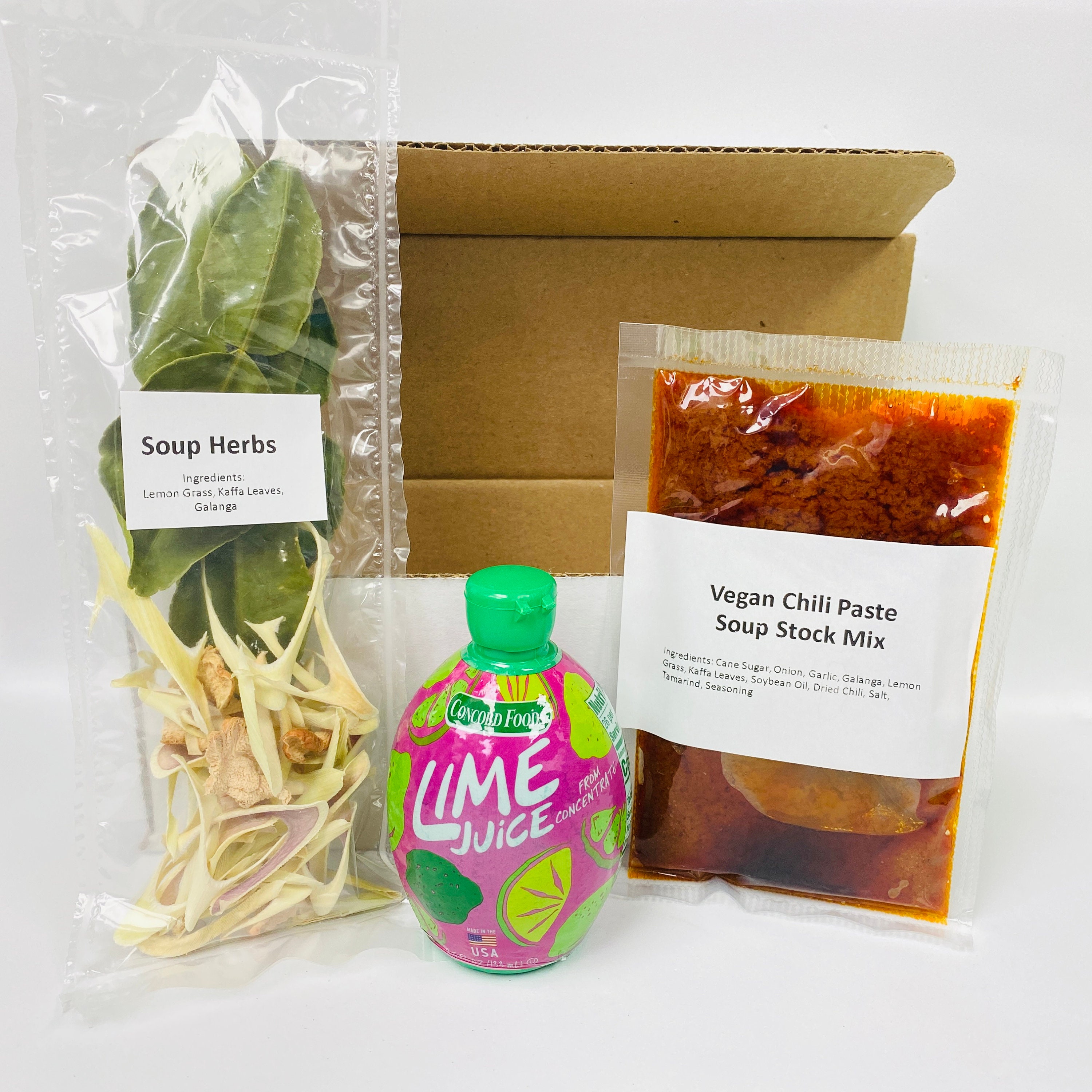 Vegan Thai Tom Yum Soup Kit Feeds 4 Etsy