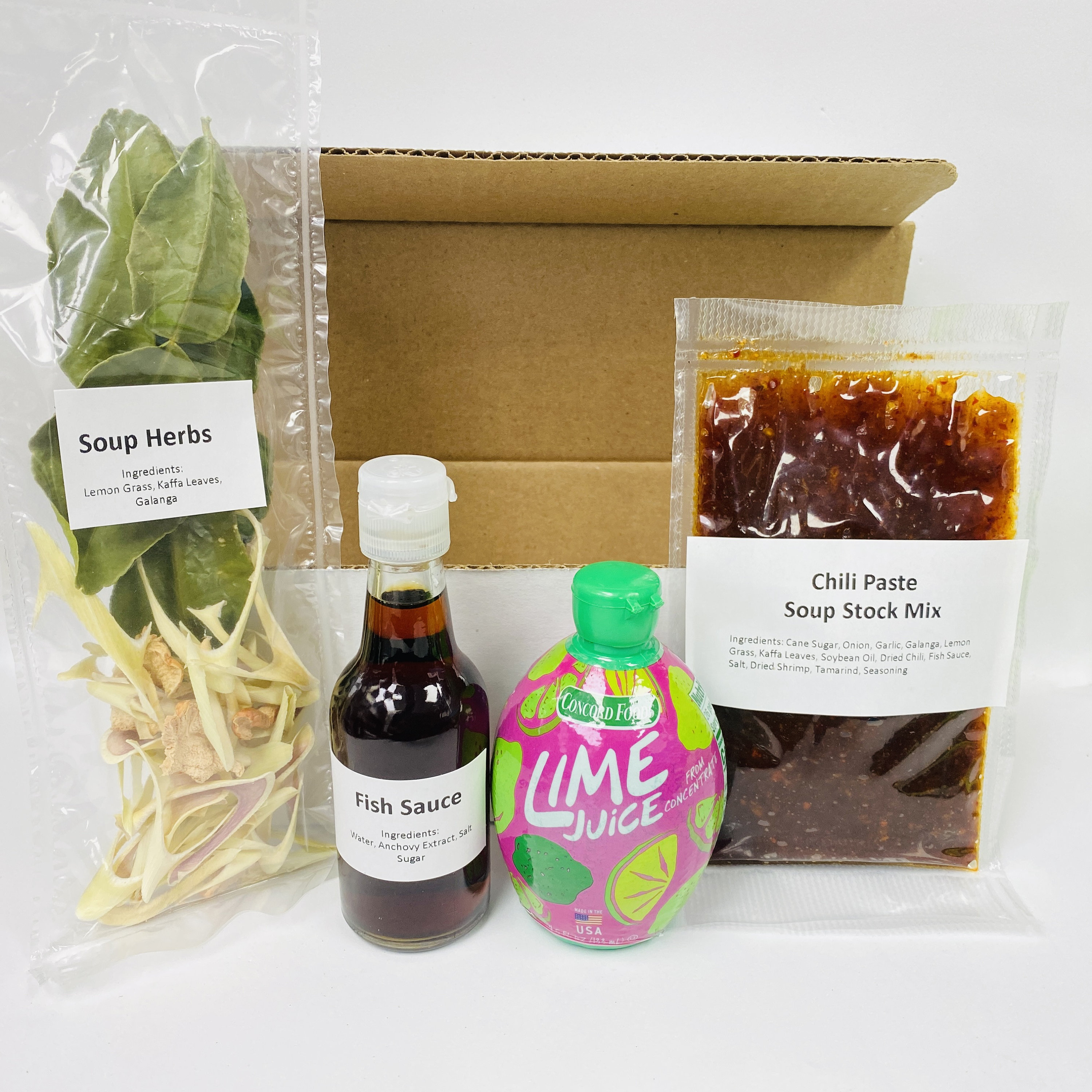 Thai Tom Yum Soup Kit Feeds 4 Etsy