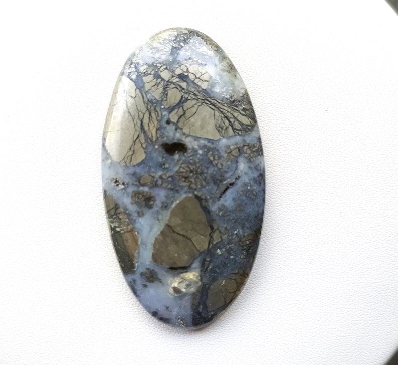 Natural marcasite oval shape for jewelry cabochons stone loose gemstone top quality handmade gemstone jewelry 24x43x5m 64.cts