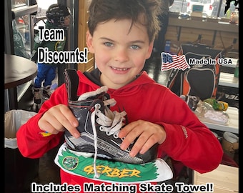 Customizable Skate Soakers: Personalized Hockey Gift, Matching Towel