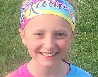 Customizable Sports Headbands - Personalized Name, Perfect Girls Birthday Gift