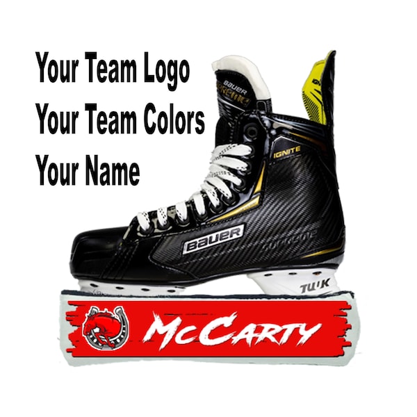 Customizable Skate Soakers, hockey end of year team gift. Hockey coach Gift,  Hockey Gift for Boys Girls and Teams, skate guards,