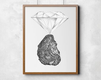 Geen druk / geen diamanten print -Modern - Illustratie