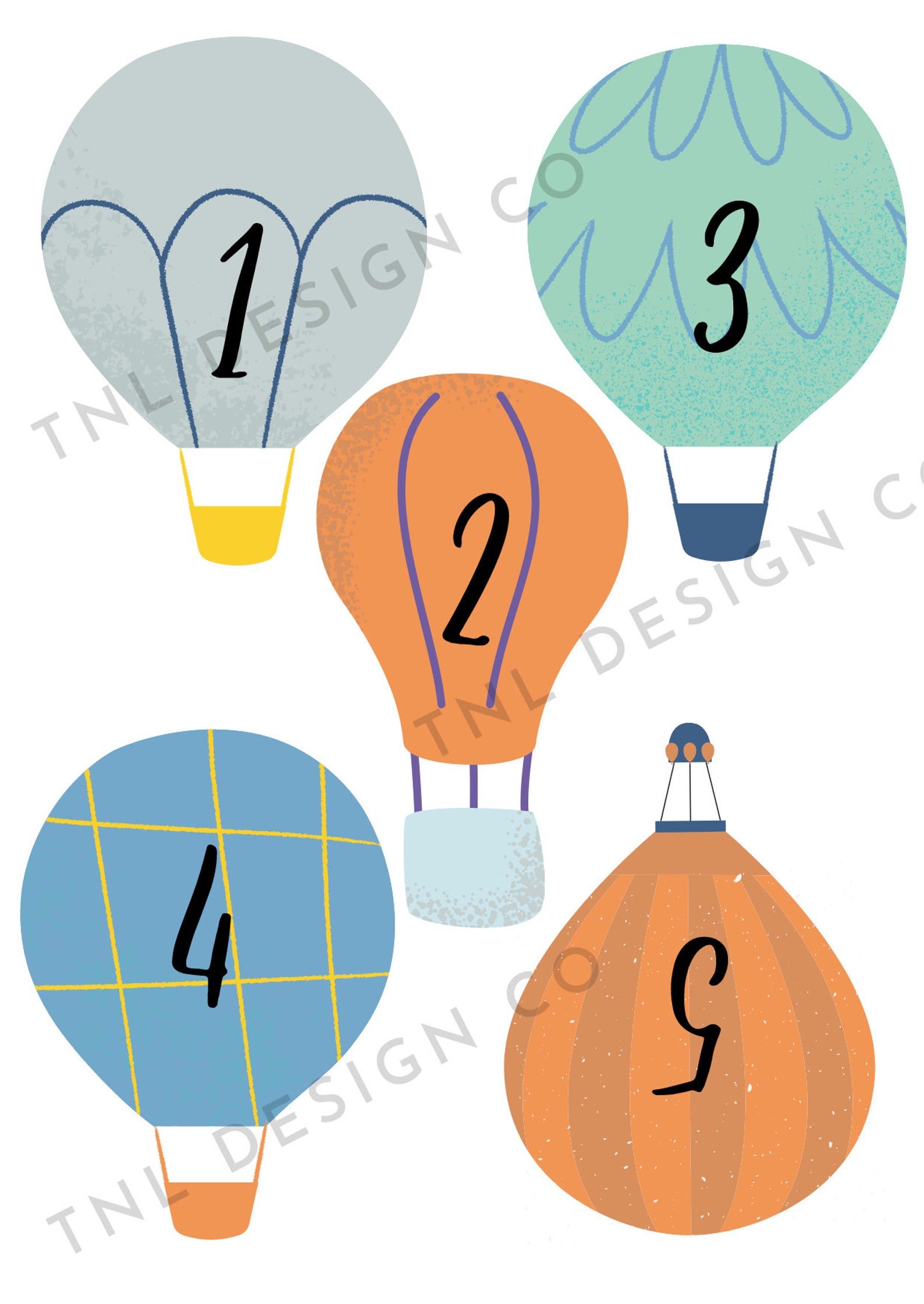 Hot Air Balloon Shower Print Collection Baby Shower Games Guest Book ...