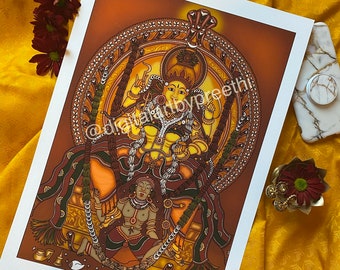 Kerala Mural - Bhagavathi / Devi