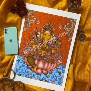 Kerala-muurschildering - Ganesha