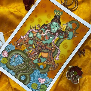 Kerala Mural - Kaliya Mardhanam