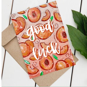 Cartão de Boa Sorte, Funky Fruity, Cartões de Aniversário, Cartões de Agradecimento, Cartões de Presente, Floral, Cartões de Agradecimento, Envelope, A6
