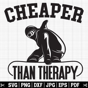 Más barato que la terapia SVG, divertido SVG de snowboard, SVG de snowboarder, SVG de snowboard, SVG de deportes de invierno, Cricut de snowboard