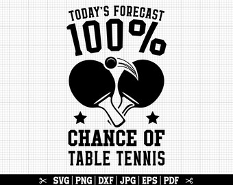 Ping Pong Player T-Shirt - Funny Today's Forecast Ping Pong Player T-Shirt - Funny Today's Forecast