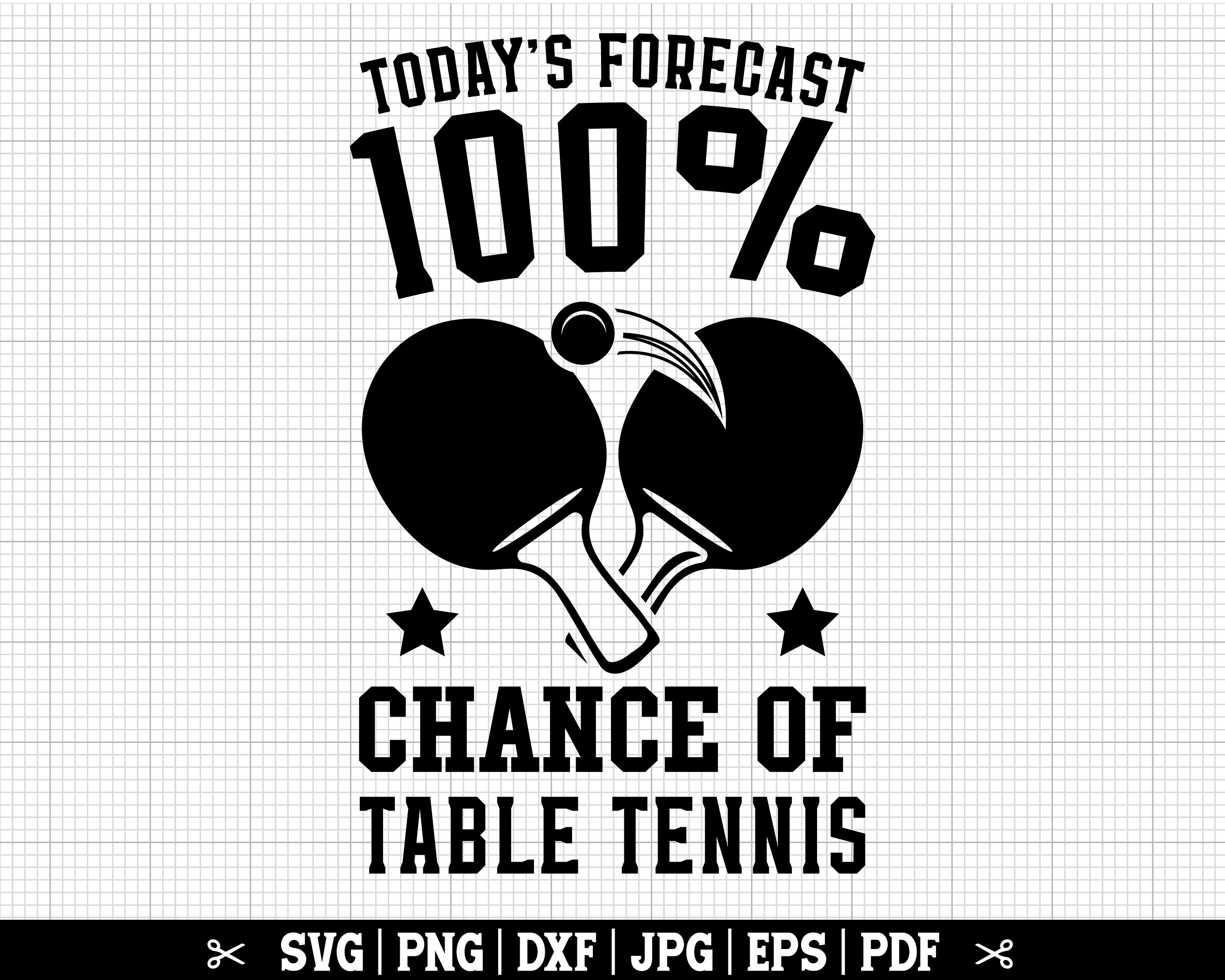 Ping Pong Player T-Shirt - Funny Today's Forecast Ping Pong Player T-Shirt - Funny Today's Forecast