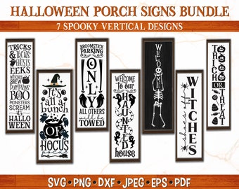 Halloween Porch Sign Bundle | Halloween SVG | Halloween Vertical Signs | Fall Porch Signs SVG | Halloween Porch SVG | Spooky Welcome Signs