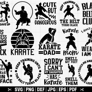 Pakiet Karate SVG, Pakiet Karate Fighter, Karate Cricut, Cytaty Karate, Projekty koszulek Karate, Pas Karate Svg, Karateka Svg, Sztuki walki