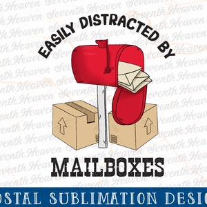 Se distrae fácilmente con los buzones de correo PNG, diseño de camisa de sublimación de cartero, png del servicio postal, sublimación postal, impresión divertida del trabajador postal