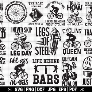 Paquete de ciclismo SVG, paquete de bicicleta de carretera, svg de ciclista, cricut de ciclismo, diseño de camisa de ciclista de carretera, archivo de corte de ciclismo, citas de ciclismo