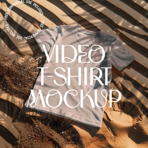 T-Shirt Video Mockup, Summer T-Shirt Video Mockup, Beach Video Mockup, Photoshop T Shirt Video Mockup, POD Video Mockup